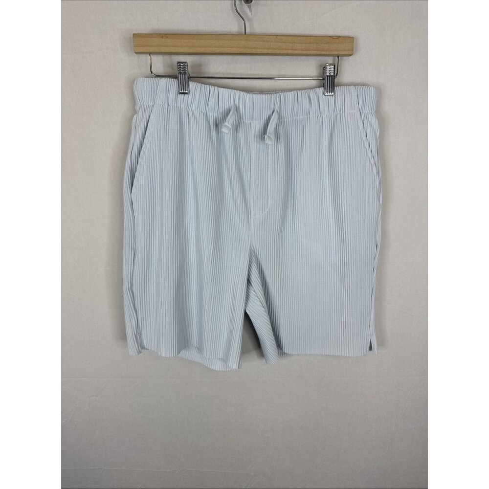YoungLA Men’s Light Blue Ribbed Athletic Shorts Drawstring Size L